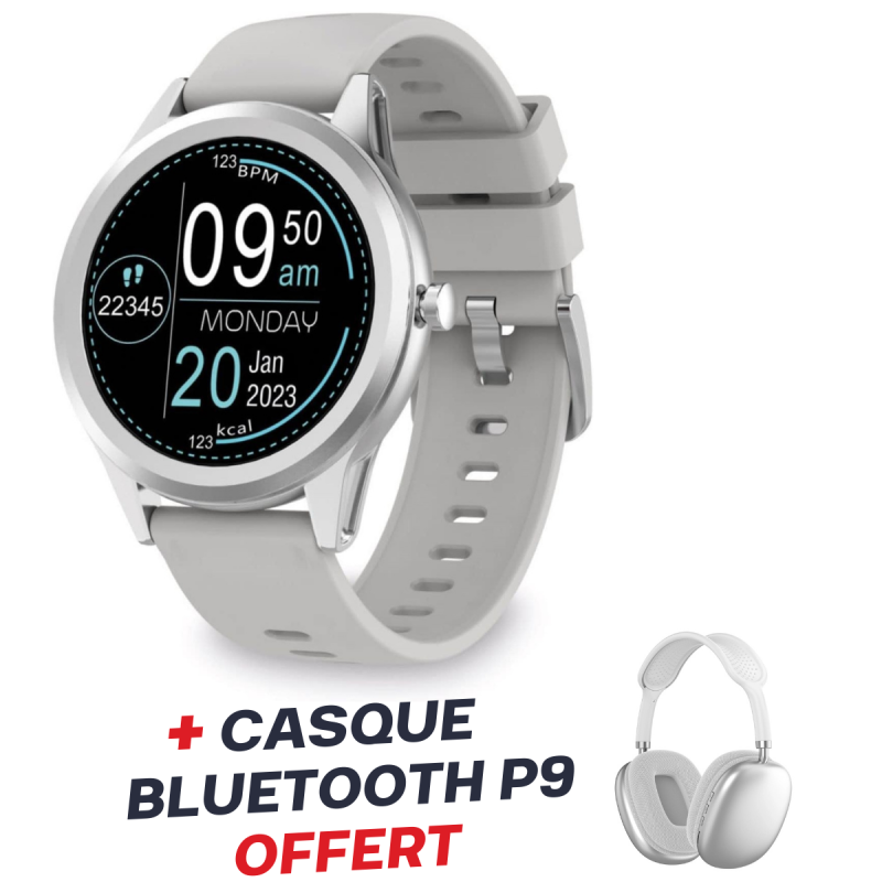 Smartwatch Ksix Globe 1.28" / Gris Avec Casque...