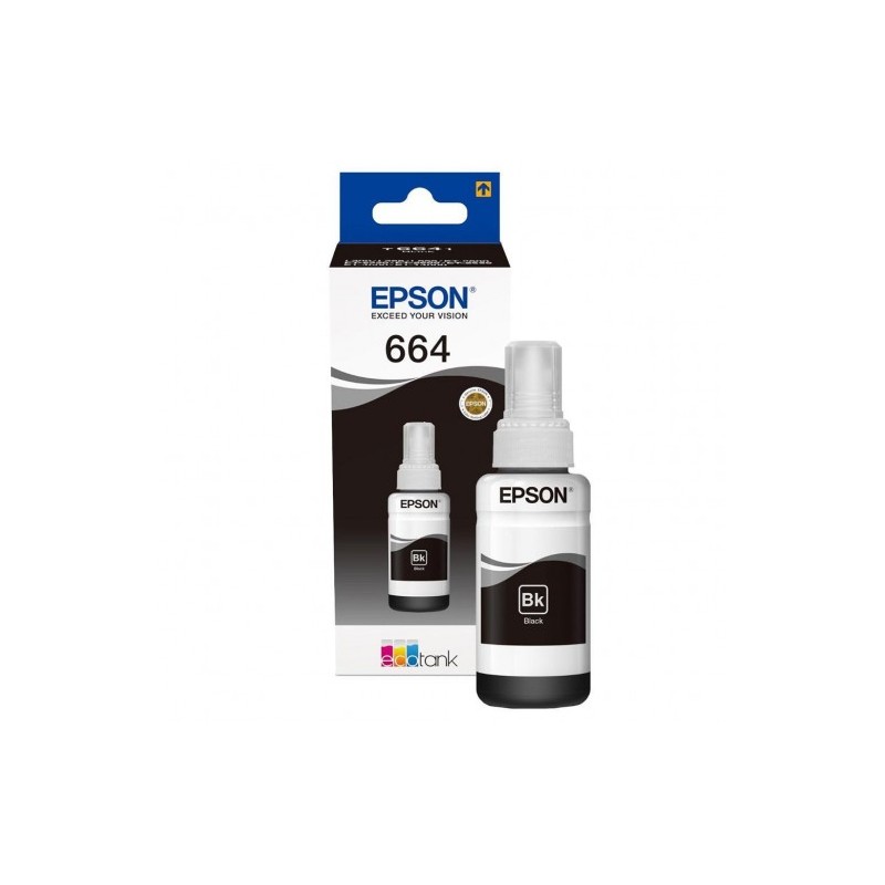 Bouteille D'encre EPSON EcoTank T664 Noir -...