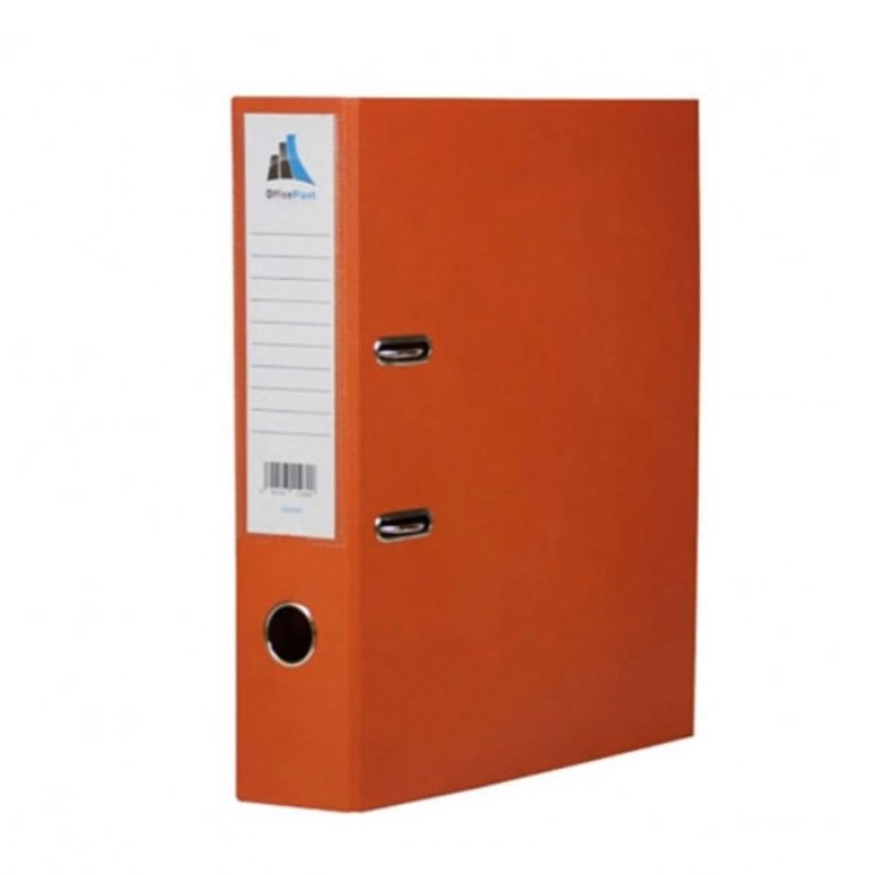 CLASSEUR À LEVIER PLASTIPAP DOS 75MM A4 - ORANGE
