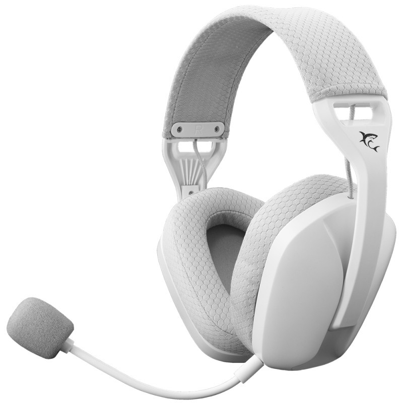 Micro Casque Gaming Sans Fil White Shark...